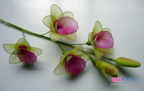 如何在家自制丝网花垂兰的方法教程