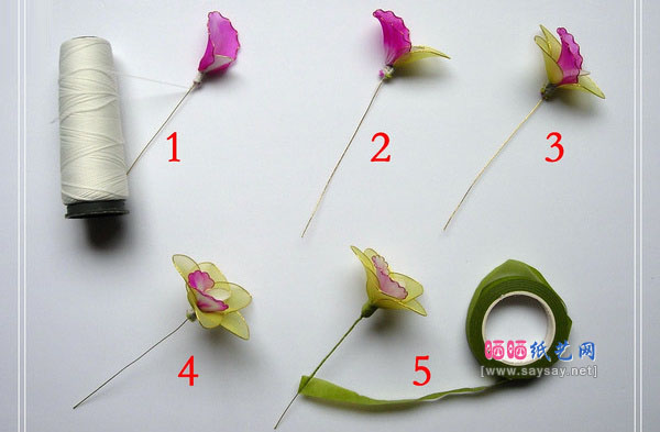 如何在家自制丝网花垂兰的方法教程