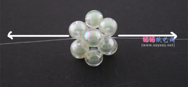 清新可爱晶莹剔透水晶串珠发绳手工制作详细图解教程