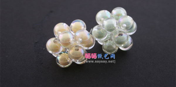 清新可爱晶莹剔透水晶串珠发绳手工制作详细图解教程