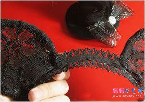 手把手教你如何制作恶魔角猫耳朵发卡 蕾丝兔耳朵发物