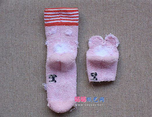 袜子娃娃 可爱围巾小熊的制作教程