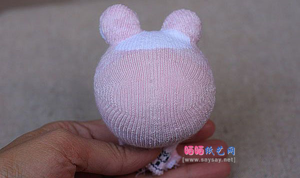 袜子娃娃 可爱围巾小熊的制作教程