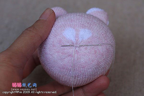 袜子娃娃 可爱围巾小熊的制作教程