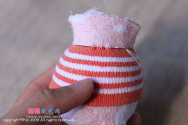 袜子娃娃 可爱围巾小熊的制作教程