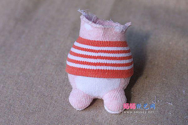 袜子娃娃 可爱围巾小熊的制作教程