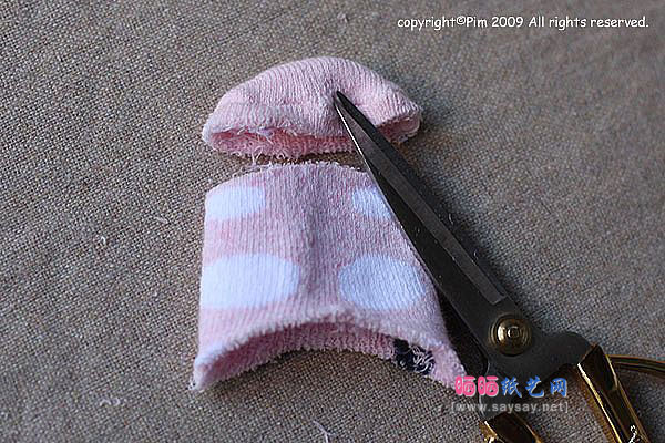 袜子娃娃 可爱围巾小熊的制作教程