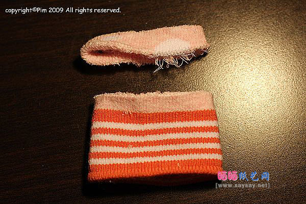 袜子娃娃 可爱围巾小熊的制作教程