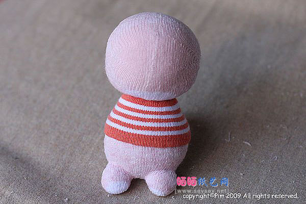 袜子娃娃 可爱围巾小熊的制作教程