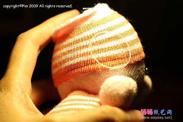 袜子娃娃 可爱围巾小熊的制作教程