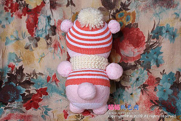 袜子娃娃 可爱围巾小熊的制作教程