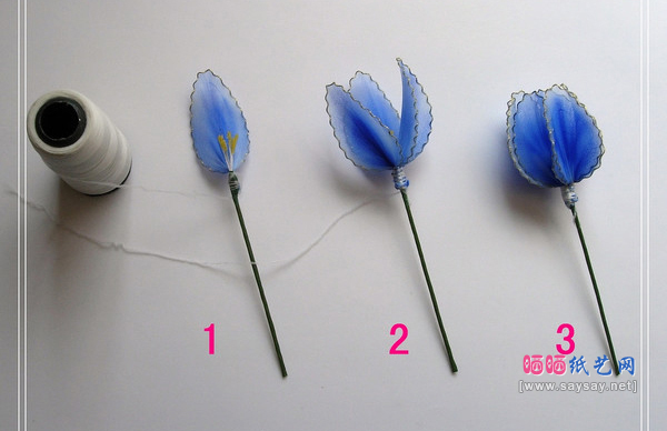 手工制作丝网花郁金香DIY图解教程