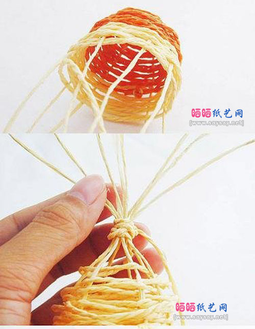 彩色麻绳DIY可爱小鱼的手工编织方法