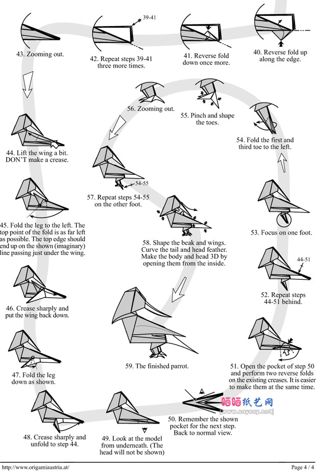 GerwinSturm鹦鹉手工折纸图解教程