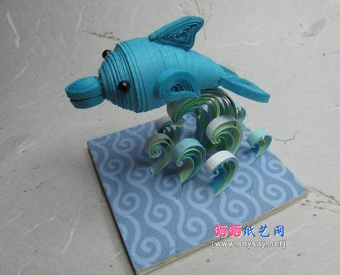 可爱动物衍纸教程海豚手工卷纸DIY方法