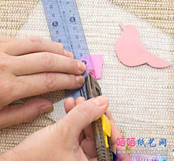 可爱的纸艺小鸟风铃空中吊饰详细制作教程