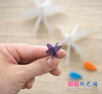 可爱的纸艺小鸟风铃空中吊饰详细制作教程