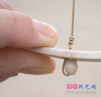 可爱的纸艺小鸟风铃空中吊饰详细制作教程