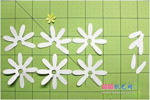 素雅小白花手工制作教程 纸花折纸大全