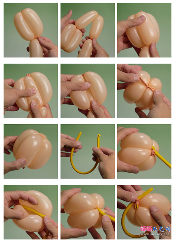魔术气球基础教程之可爱玩具摇铃制作方法
