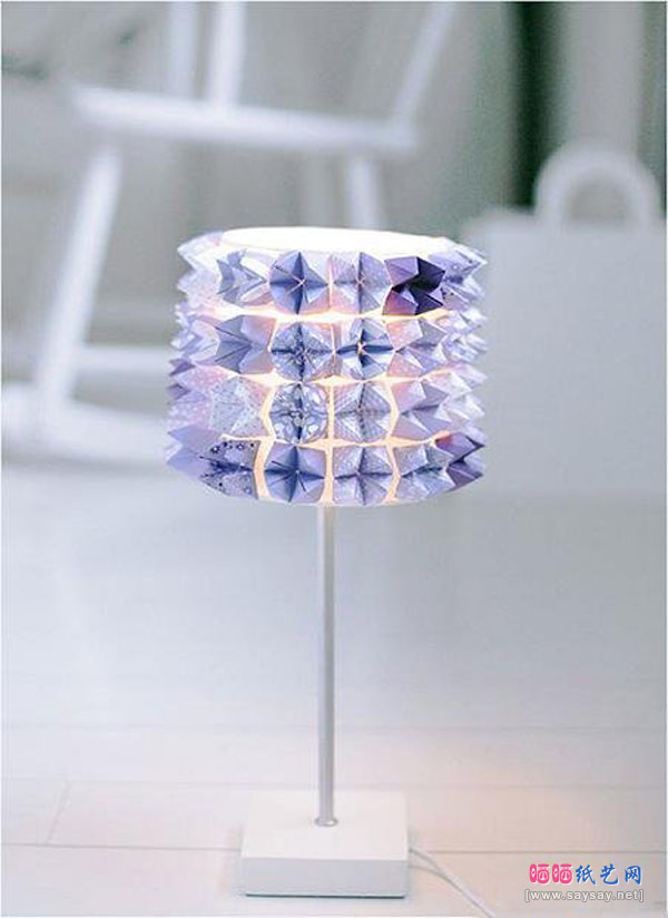 组合折纸唯美的纸艺灯罩手工制作教程