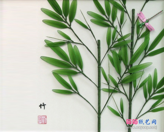 简单丝网花DIY教程之丝袜竹子的制作方法