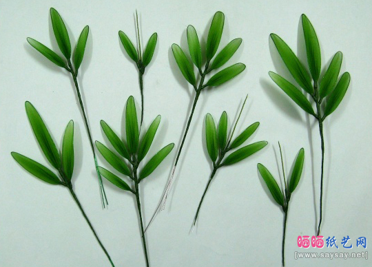简单丝网花DIY教程之丝袜竹子的制作方法