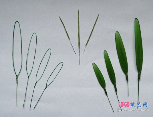 简单丝网花DIY教程之丝袜竹子的制作方法