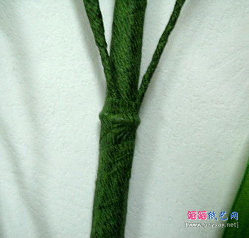 简单丝网花DIY教程之丝袜竹子的制作方法