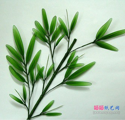 简单丝网花DIY教程之丝袜竹子的制作方法