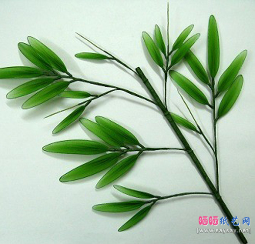 简单丝网花DIY教程之丝袜竹子的制作方法