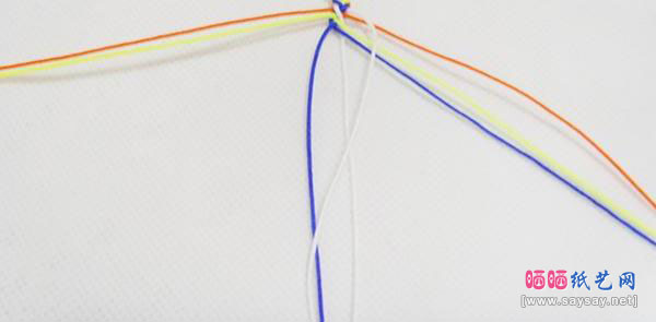 红绳手链的基础编织法五、八股辫的编法图解教程