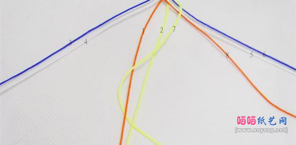 红绳手链的基础编织法五、八股辫的编法图解教程