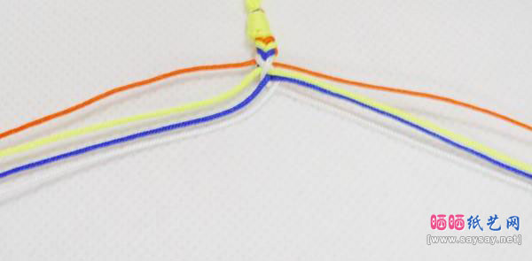 红绳手链的基础编织法五、八股辫的编法图解教程