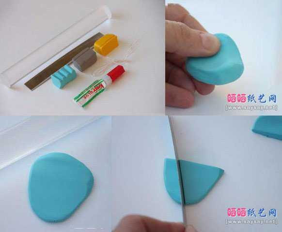 粘土手工制作几何项链软陶DIY个性小饰品