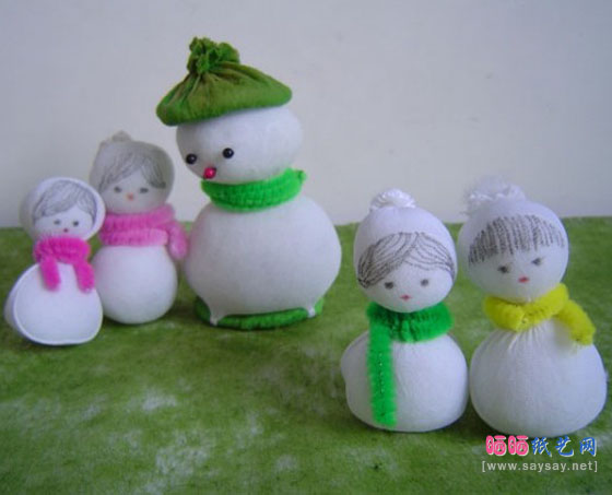 可爱的丝袜雪娃娃手工制作教程