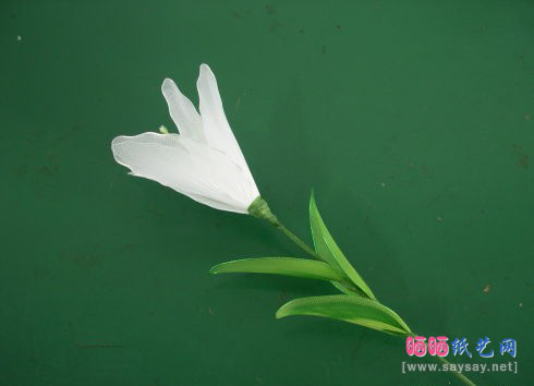 简单几步学会DIY漂亮丝网花百合花的制作方法教程