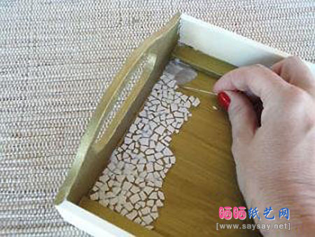 鸡蛋壳DIY漂亮托盘手工制作教程