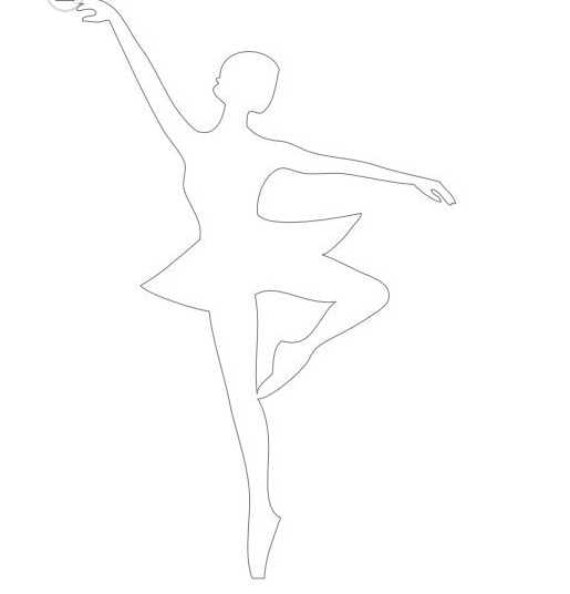 创意剪纸教程图解-美丽的芭蕾舞者