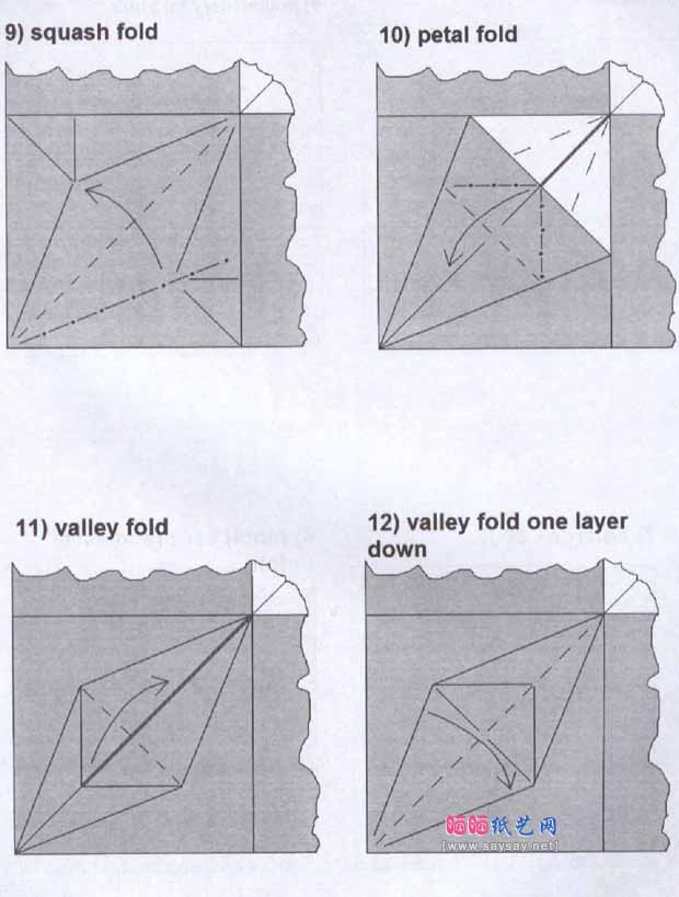 摩蝎座手工折纸图解教程 十二星座折纸