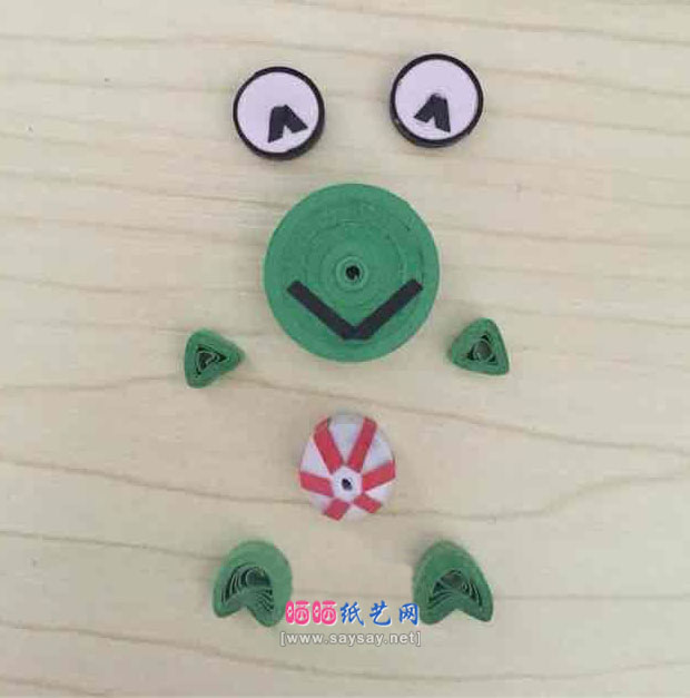 青蛙折纸之绿豆蛙LEON衍纸方法教程