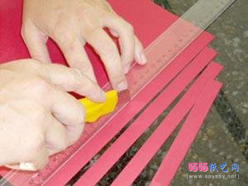 卷纸制作教程 心形装饰帘衍纸DIY
