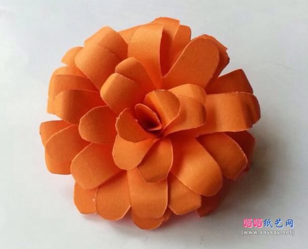 精致12瓣纸花朵手工折纸DIY教程 纸艺花制作大全