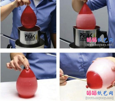用气球制作唯美烛台的方法教程