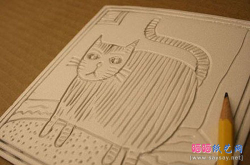 一次性饭盒DIY吹塑纸版画图文教程-亲子手工制作教程