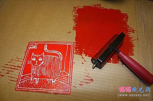 一次性饭盒DIY吹塑纸版画图文教程-亲子手工制作教程