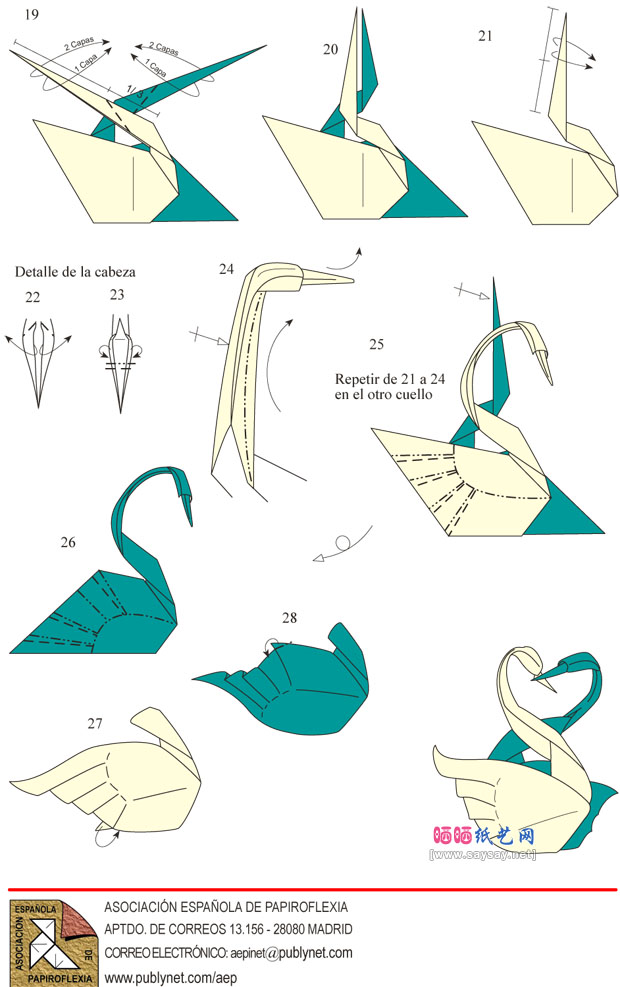 david derudas的手工折纸缠绵天鹅的方法