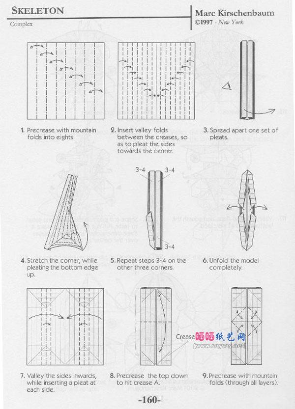 MarcKirschenbaum人体骨架手工折纸图解教程