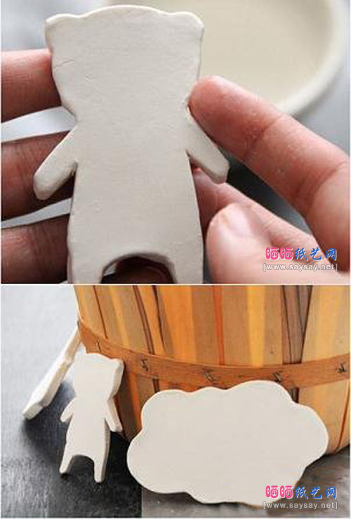 超轻粘土手工制作教程可爱的软陶小熊风铃DIY