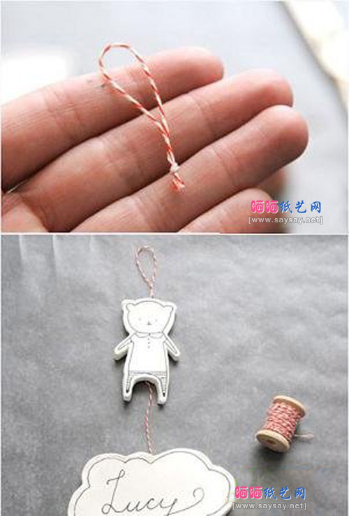 超轻粘土手工制作教程可爱的软陶小熊风铃DIY